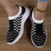 Fashion Lady Fitness Women Breathable Sneakers Woman Casual Shoes Cushion Female Comfortable Low Top Sock Sneakers Non-slip Walking Shoe