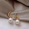 Light Luxury Pearl Stud Earrings Celebrity Temperament Flower Earrings Elegant High-end Earrings