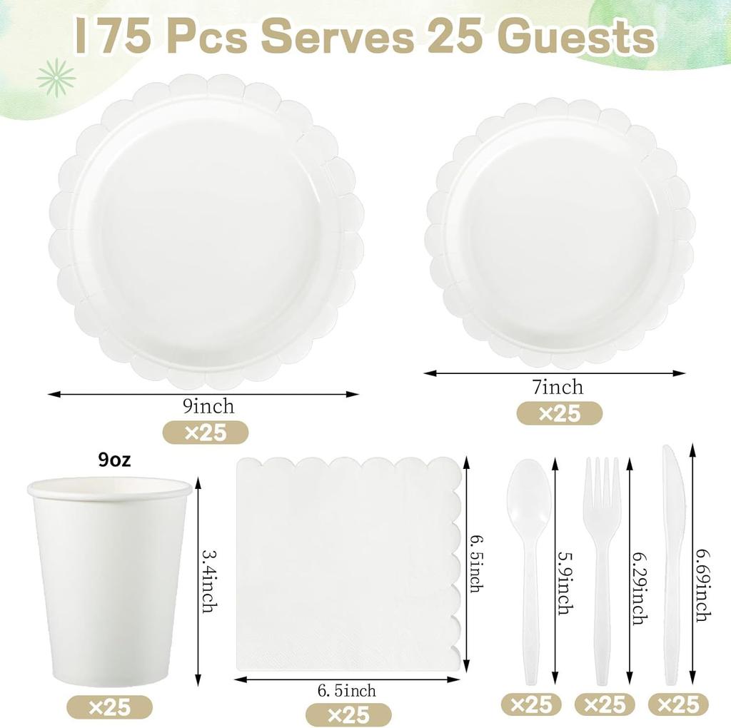 175PCS Birthday Party Supplies Pink Disposable Dinnerware Paper Napkin Cup Plate Tablecloth For Wedding Decoration for 25 People
