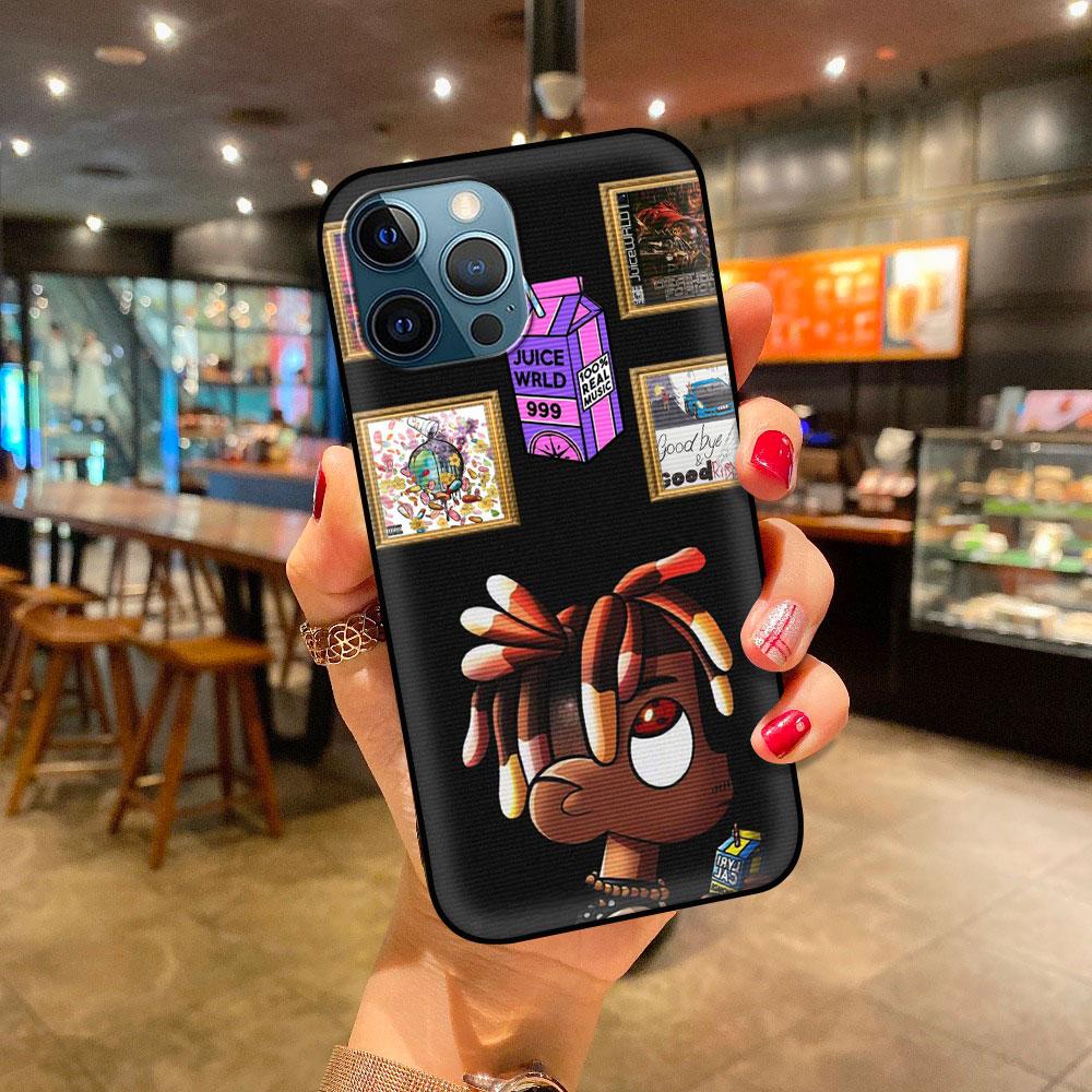 

Мягкий чехол для телефона iPhone 11 12 Pro Max XR 7 8 Plus X XS 6 6S 5 5S SE 2020, противоударный чехол, тонкий чехол Rap Juice Wrld Singer iPhone 7 8 SE