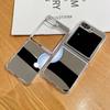 Custodia per Trucco Specchio Placcato per Samsung Galaxy Z Flip 6  4 3 Argento Ultra Sottile Rigida Antiurto per Samsung ZFlip flip6