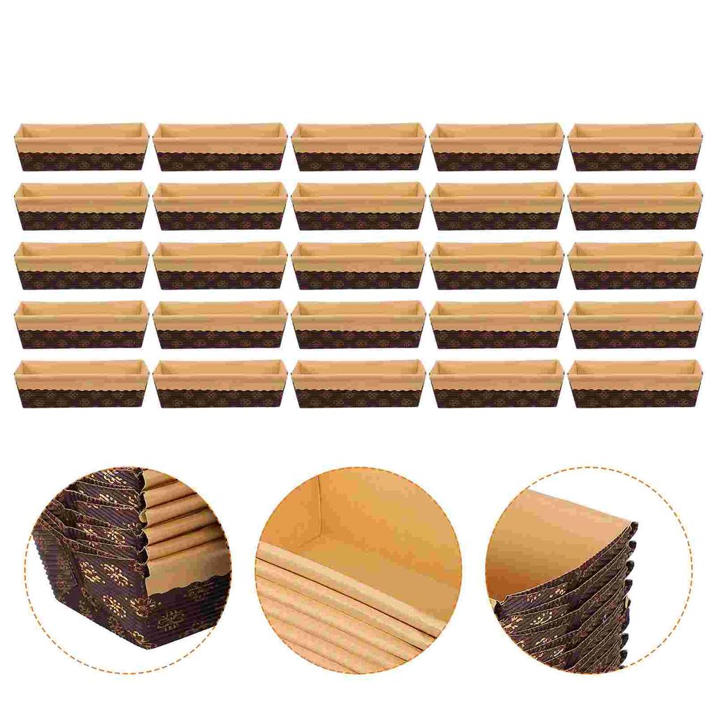 25 Pcs French Bread Pan Cake Tray Toast Baking Pans Bakeware Paper Loaf Roasting