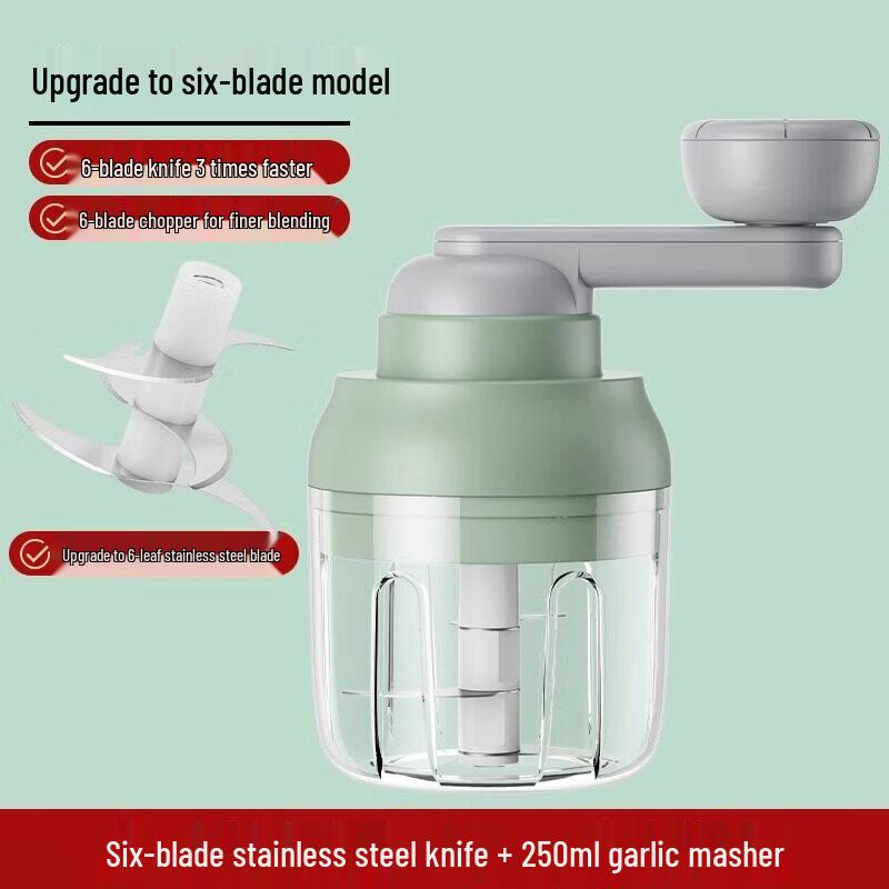Manual 6-Blade Garlic Crusher