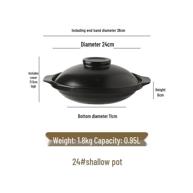 ZISIZ Ceramic Alcohol Stove Dry Pot with Lid