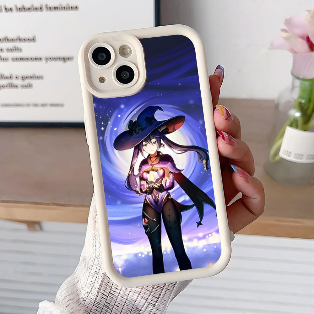 Game GI Mona Thicken TPU Mobile Phone Case for iPhone 17 16 15 14 13 12 11 Air Pro Max Plus Colorful Cover