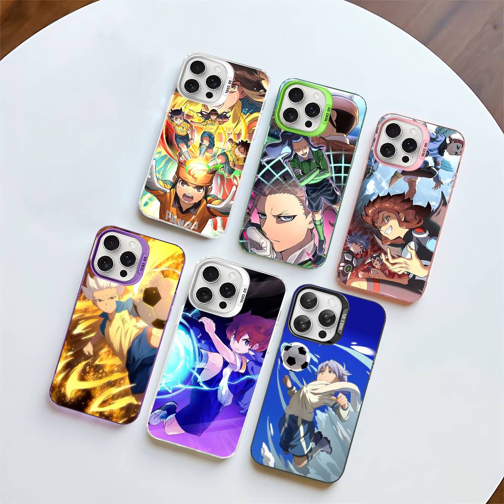 Axel Blaze Firestorm Inazuma Eleven Anime Phone Case For iPhone 17 16 15 14 11 12 13 Pro Max Pro Plus Colored Silver Cover