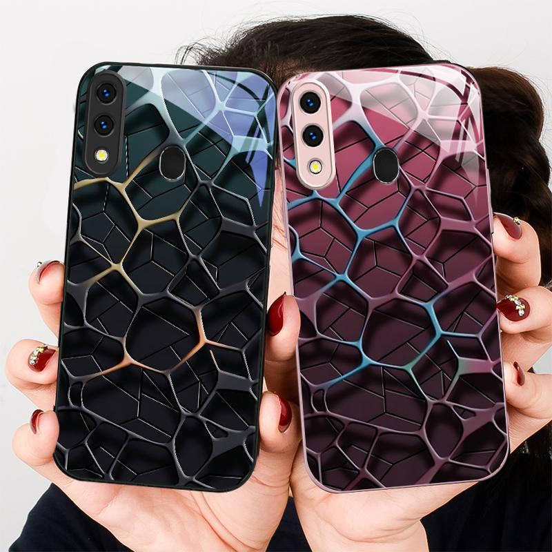 Abstrakte geometrische Kunst Für Samsung A20 30 22 23 24 25 26 31 32 A33 34 35 42 50 51 52 53 54 55 56 70 71 72 73 Glas-Handyhülle