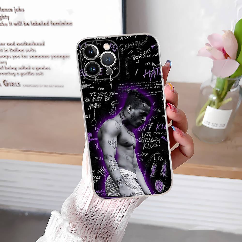 Rapper X-XXXTentacionS Transparent Phone Case For IPhone 16 15 14 13 12 11 Pro Max Plus Soft Cover
