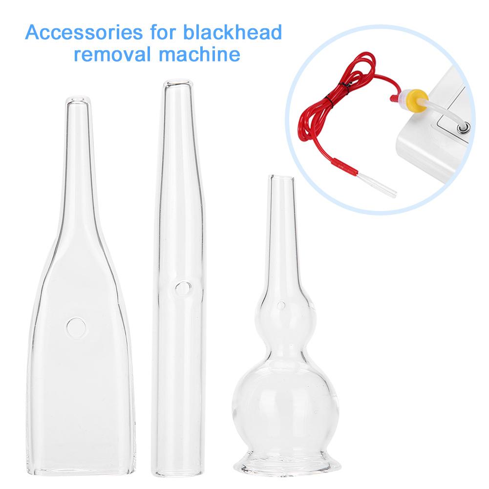 3PCS/Set Glass Pipes for Blackhead Removal Face Cleanser Beauty Machine Vacuum Accessories