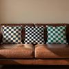 Fashion Plaid Cushion Cover Soft Reversible Durable Pillow Cover MultiScene Use for Home Car Daily Comfort