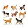 Dog Figurines Playset Hand Painted Plastic Dog Realistic Detailed Puppy Figures