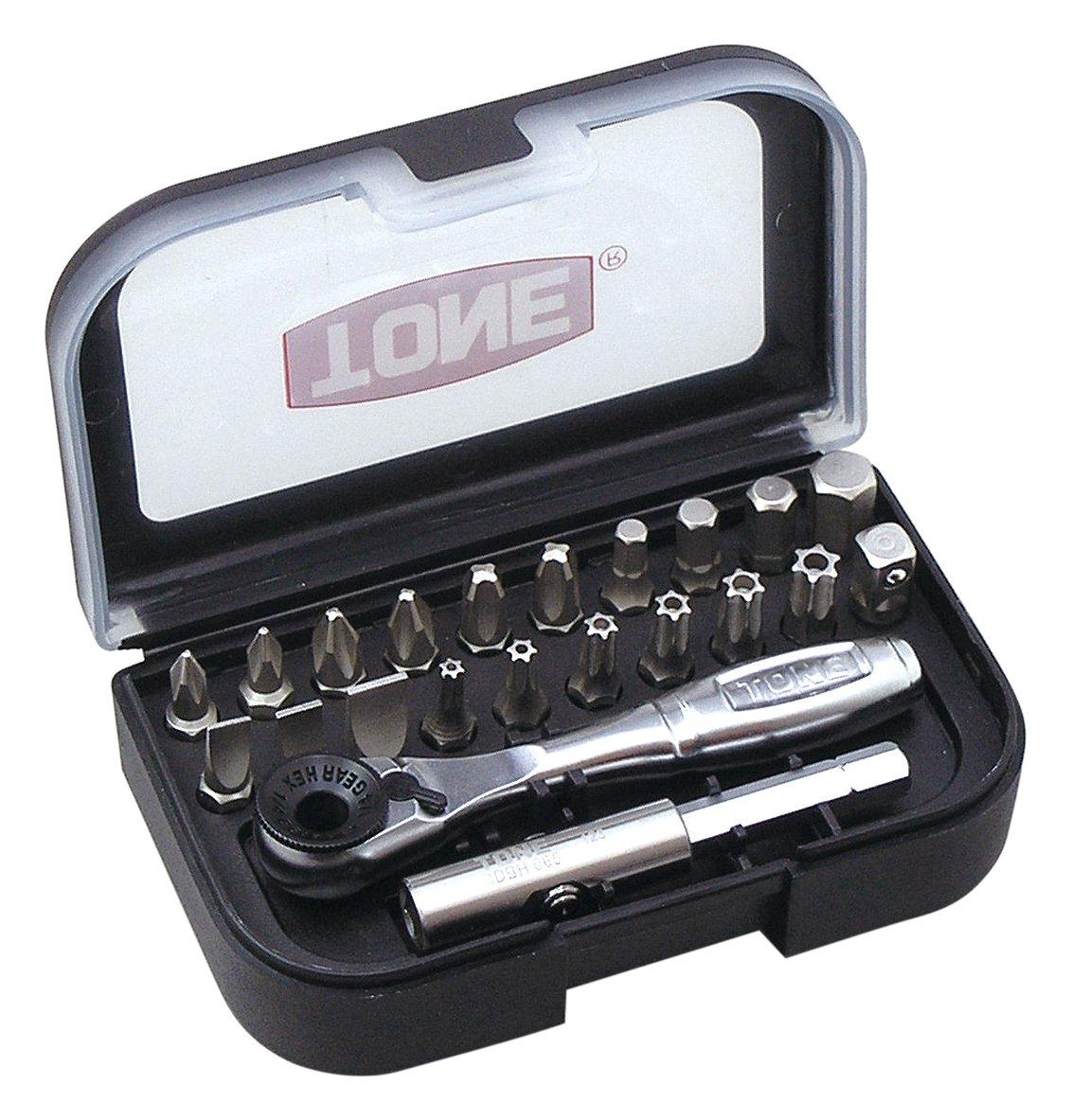

Tone Bit Ratchet Set Bit Insert 22 Pieces BRS20, & 6.35mm (1/4 ), Black, чорний