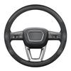 New Car Steering Wheel Cover, Ultra-Thin, Universal for All Seasons, D-Type, Breathable, Anti-Sweat, Carbon Fiber Handle Cover, Cross-Border