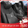 YBUD7 New 2025 Car Seat Headrest Neck Support Embroidered Memory Foam Lumbar Cushion For M X1 X3 X5 X6 X7 E30 E90 M3 E84 E83 F25 E
