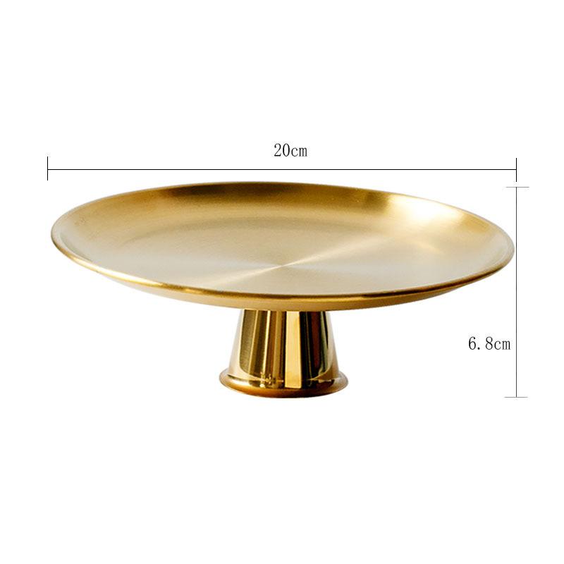 Circular Mirror Stainless Steel Fruit Tray, Snack and Candy Tray, Living Room Coffee Table Storage Tray, Accessory Accessories