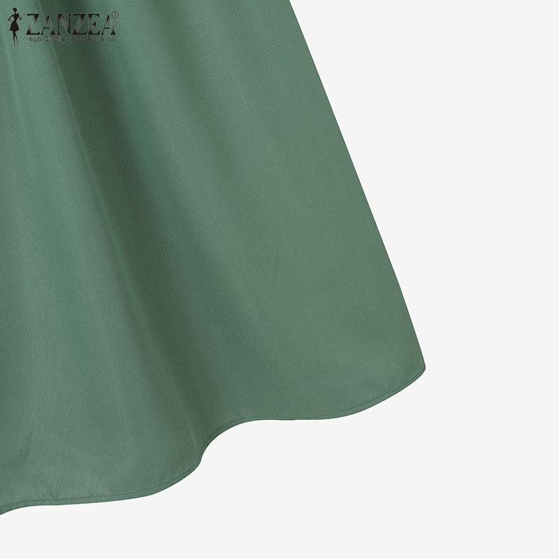 ZANZEA Bluză cu mâneci 3/4 pentru femei și fuste lungi, seturi de costume din două piese de vară