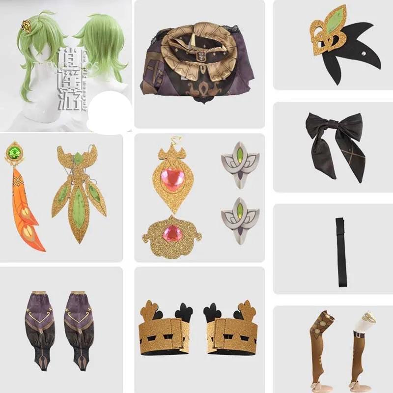 Collei Cosplay Costume Sumeru Dendro Avidya Forest Ranger Trainee Collei Outfits Dress Socks Wig For Comic