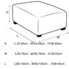 All-inclusive Square Ottoman Cover Elastic Velvet Footstool Covers 360 Degree Protector Sofa Footrest Slipcover for Living Room