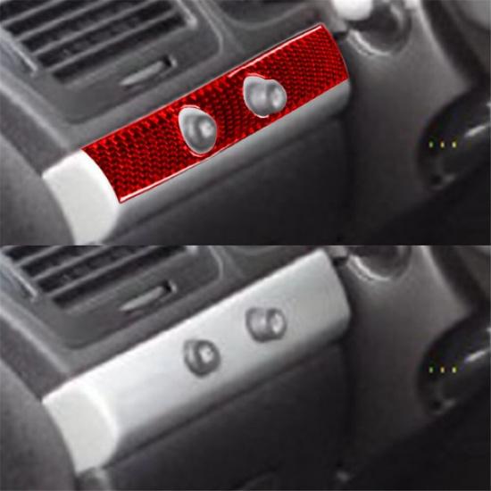 2Pcs Red Carbon Fiber Interior Driver Dashboard Cover Trim For Chevrolet Cobalt