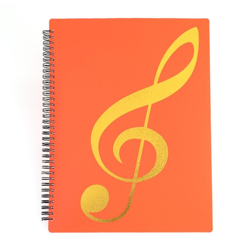 File Folder Waterproof Spiral-bound Sheet Music Binder 10 13 Inches 20 Sleeves Double Sided for Violinist Pianists