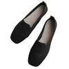 Autumn 2024 New Outwear Solid Color Oversized Shallow Cut Shoes Women's Knitted Comfort Flat Shoes Women Zapatos De Mujer