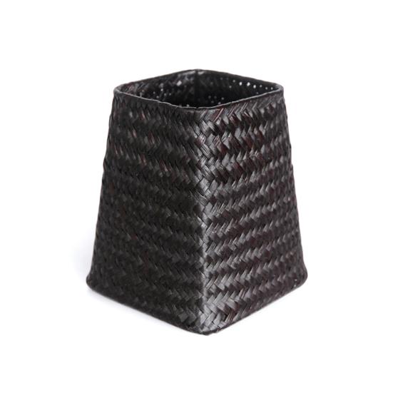 Straw Garden Flower Pot Handmade Sundries Organizer Rattan Plant Box Basket