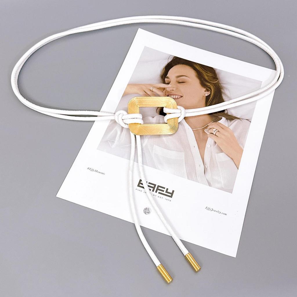 Elegant Ladies' Soft PU Leather Knot Belt for Dresses and Coats