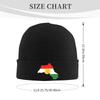 Kurdistan Map Flag Skullies Beanies Caps Cool Winter Warm Women Unisex Knitting Hat Unisex Adult  Bonnet Hat