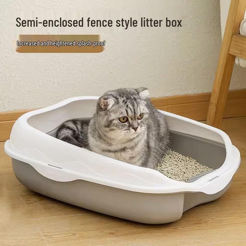Large Semi-Enclosed Deodorizing Cat Litter Box