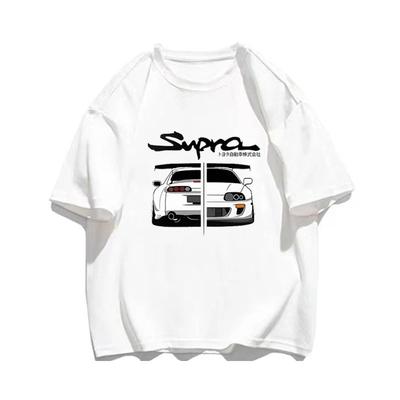 Free Shipping Japanese Anime Car Print Women T-Shirts Summer Short Sleeve Graphic Women Fashion Streetwear T Shirts Y2K Top Cozy