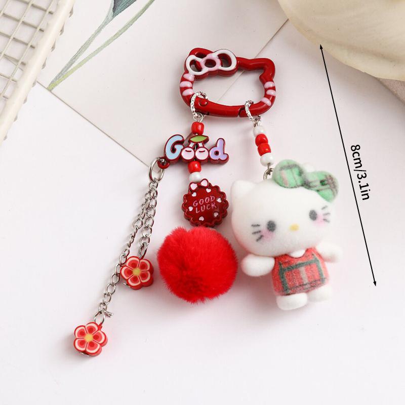 Sanrio Hello Kitty Keychains Cartoon Keyring Hanging Pendant for Backpack Charms on The Phone Bag Ornament Party Gift