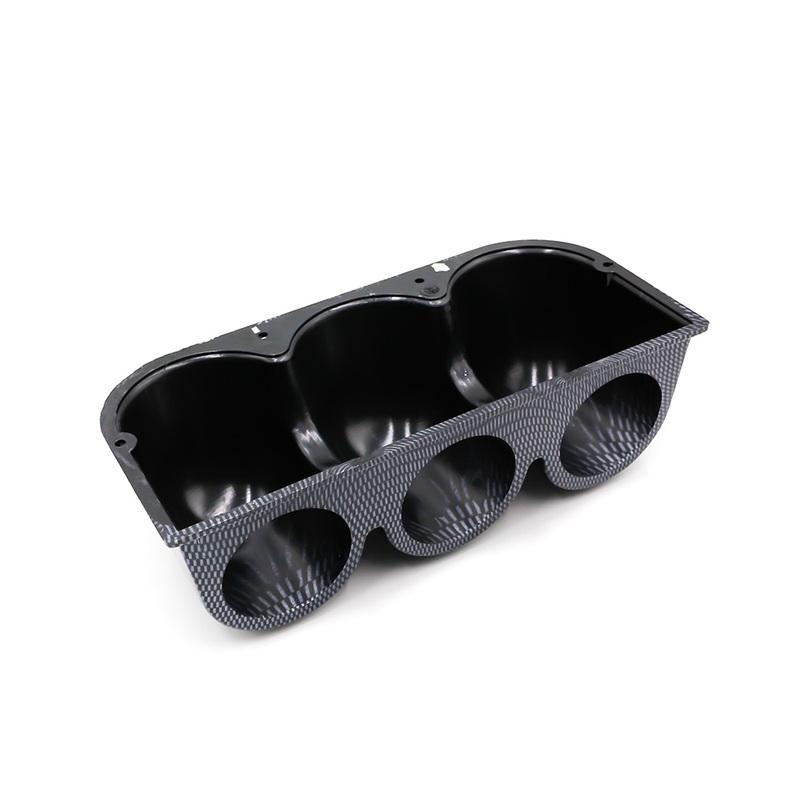 Car 52mm Carbon Triple Hole Gauge Pod Gauge Cup Dash Pod Mount Holder Pod Plastic Holder