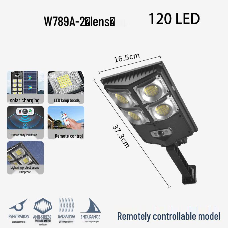 

Solar-Powered Outdoor Street & Courtyard Light with Remote Control & Motion Sensor