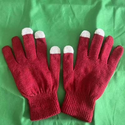 Neue Herbst- und Winter-Fünffinger-Touchscreen-Handschuhe Wollgestrickt Outdoor Winddicht Warm Einfarbig Vollfingerhandschuhe