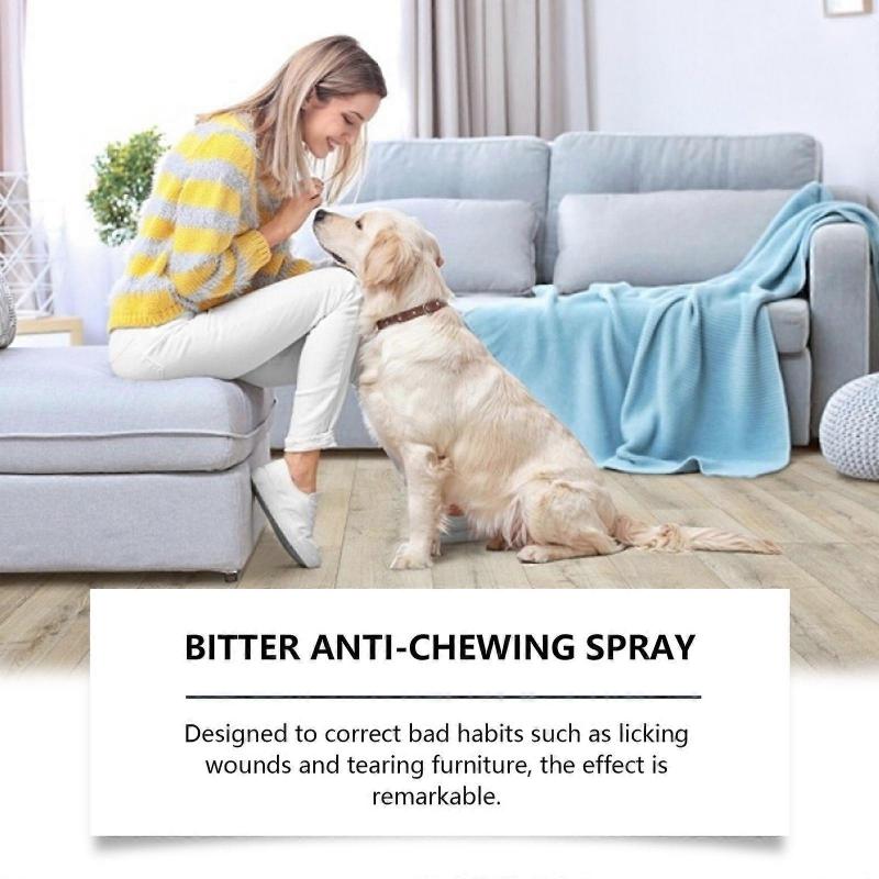 2 Pack No Chew Spray for Dogs, Bitter Apple Spray for Dogs Natural Training Aid for Dogs & Puppies, Stop from Chewing and Biting On Furniture, Shoes, 