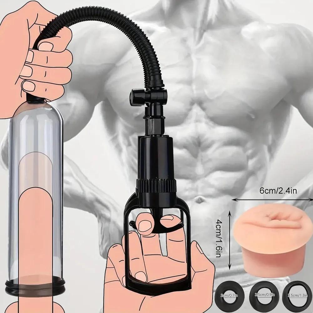 Male Penis Pump Manual Penis Enlarger Adult Sex Toys For Man Vacuum Pump Big Dick Trainer Male Lasting Masturbator Sex Shop 18+