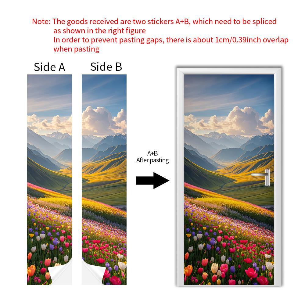Cross-Border Self-Adhesive Removable Door & Wall Sticker for Rental Room Renovation.