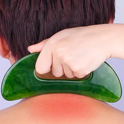 1 Stück Gua Sha Massagegerät mit Griff, Lymphdrainage-Massagegerät, körperformendes Gua Sha-Werkzeug