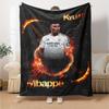 Star Player Kylian Mbappé Blanket Warmthful Decor Perfect for Seaside Chair Sofa Four Seasons Multipurpose Stylish Decor