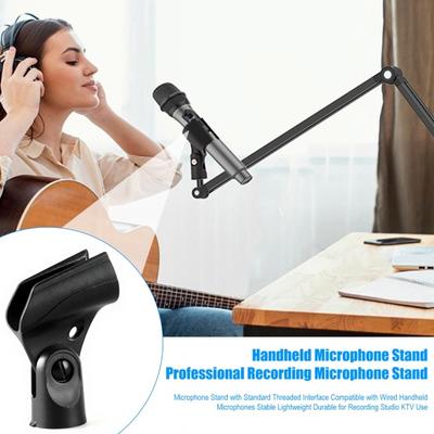 Yousheng Microphone Stand Standard Threaded Microphone Mount Compatible with Wired Handheld Microphones Stable Lightweight Mic Holder for Recording
