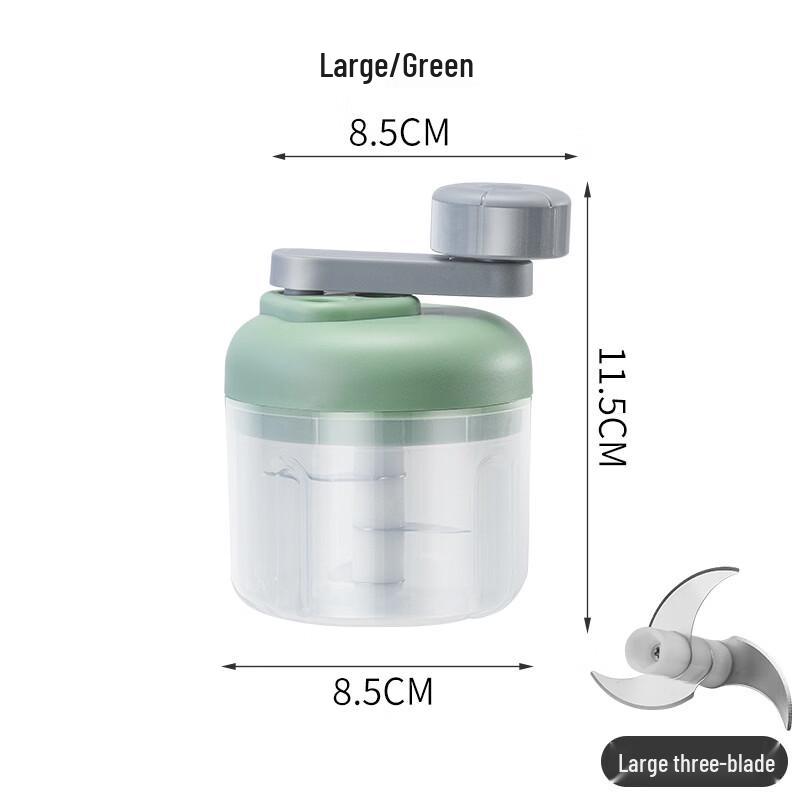 ZISIZ Hand-Cranked Garlic Mincer with 3-Speed Adjustment