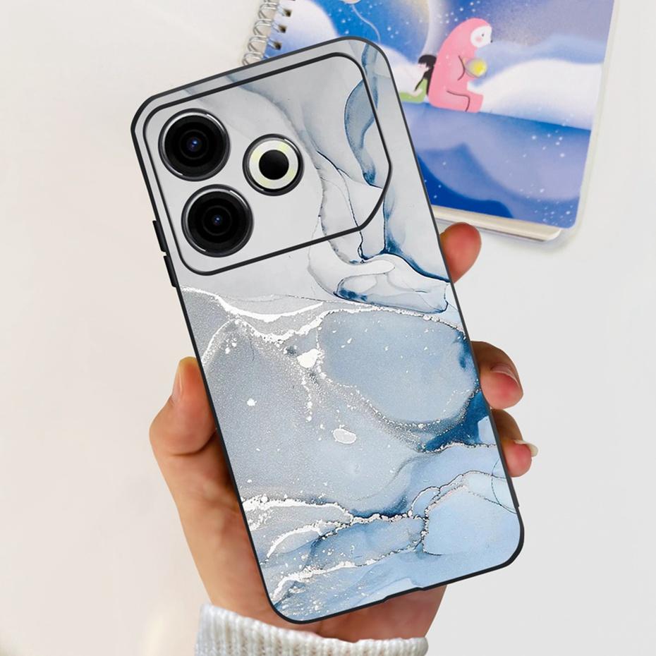 2024 Fashion Case For Tecno Pova 6 Neo Black Silicone Soft TPU Back Cover For Tecno Pova 6Neo 4G Phone Cases
