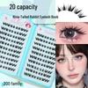 20-Row High-Capacity No-Glue Eyelash Book: Fox, Dog, and Nine-Tailed Rabbit Series Mixed False Lashes.