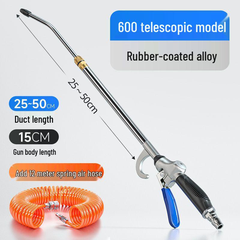 Non-slip Rubber Handle Alloy High-Pressure Air Blow Gun for Dust Removal