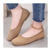 Women's Woven Flat Casual Shoes, Solid Color, Home and Outdoor, Fly Woven Breathable Single Shoes, Soft Sole Flat Shoes, Square Toe Casual Shoes