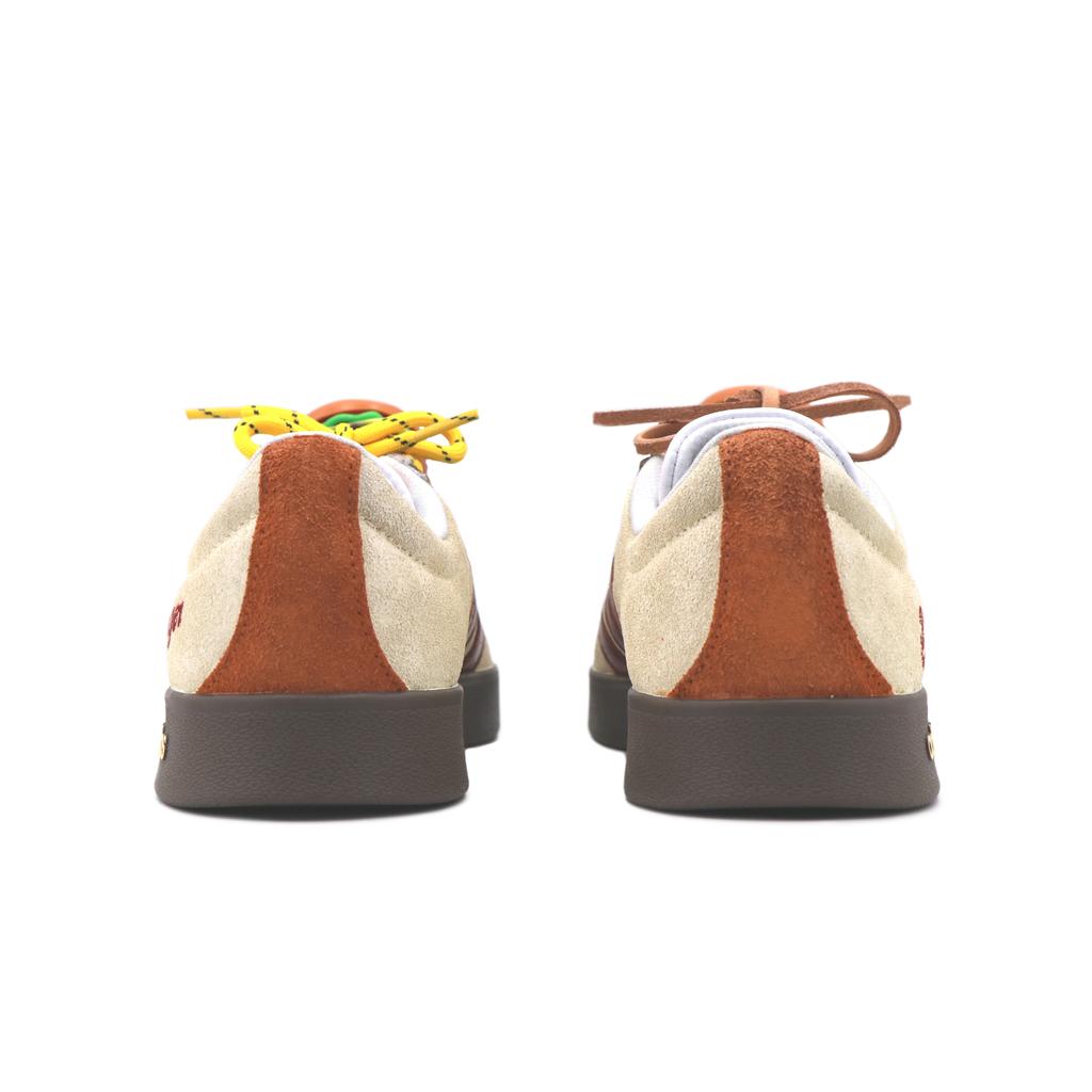 Adidas VL COURT 2.0 Slip Resistant Abrasion Resistant Low top Skateboard Shoes Unisex Yellow Brown HQ1802(Team17-)