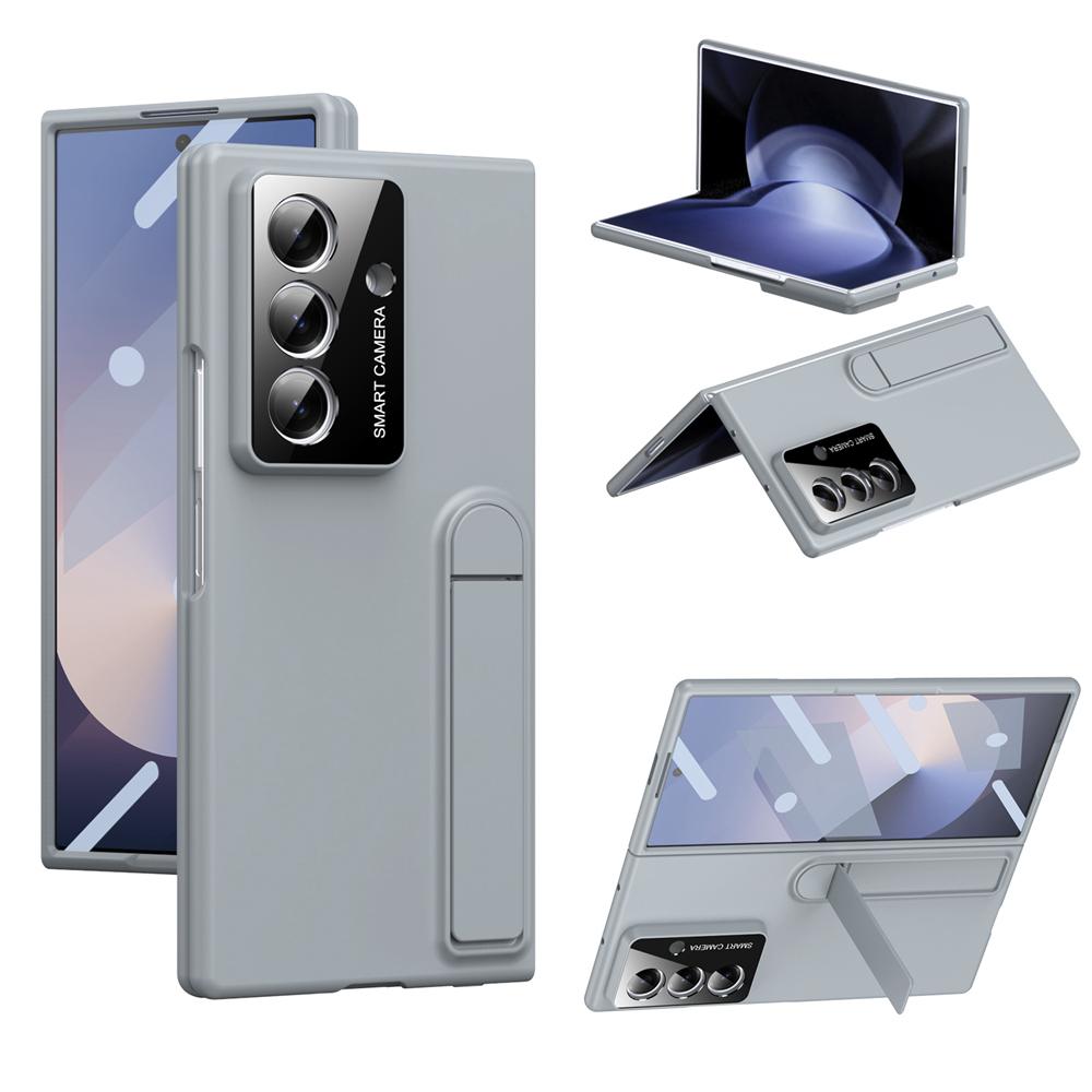KEYSION Shockproof Case for Samsung Galaxy Z Fold 7 5G Hard PC Kickstand Phone Back Cover with Tempered Glass Screen Protector