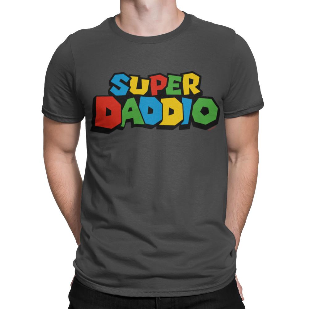 

Mens Super Daddio Christmas Gift For Dad T-Shirt Eco Friendly Father 3XL