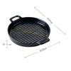 Double Ear Horizontal Texture Disc Ceramic Flat Plate Baking Plate Barbecue Plate Steak Plates Molecular Cooking Retro Tableware