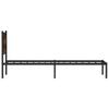 Metal Bed Frame Without Mattress Smoked Oak Finish 80x200 Cm